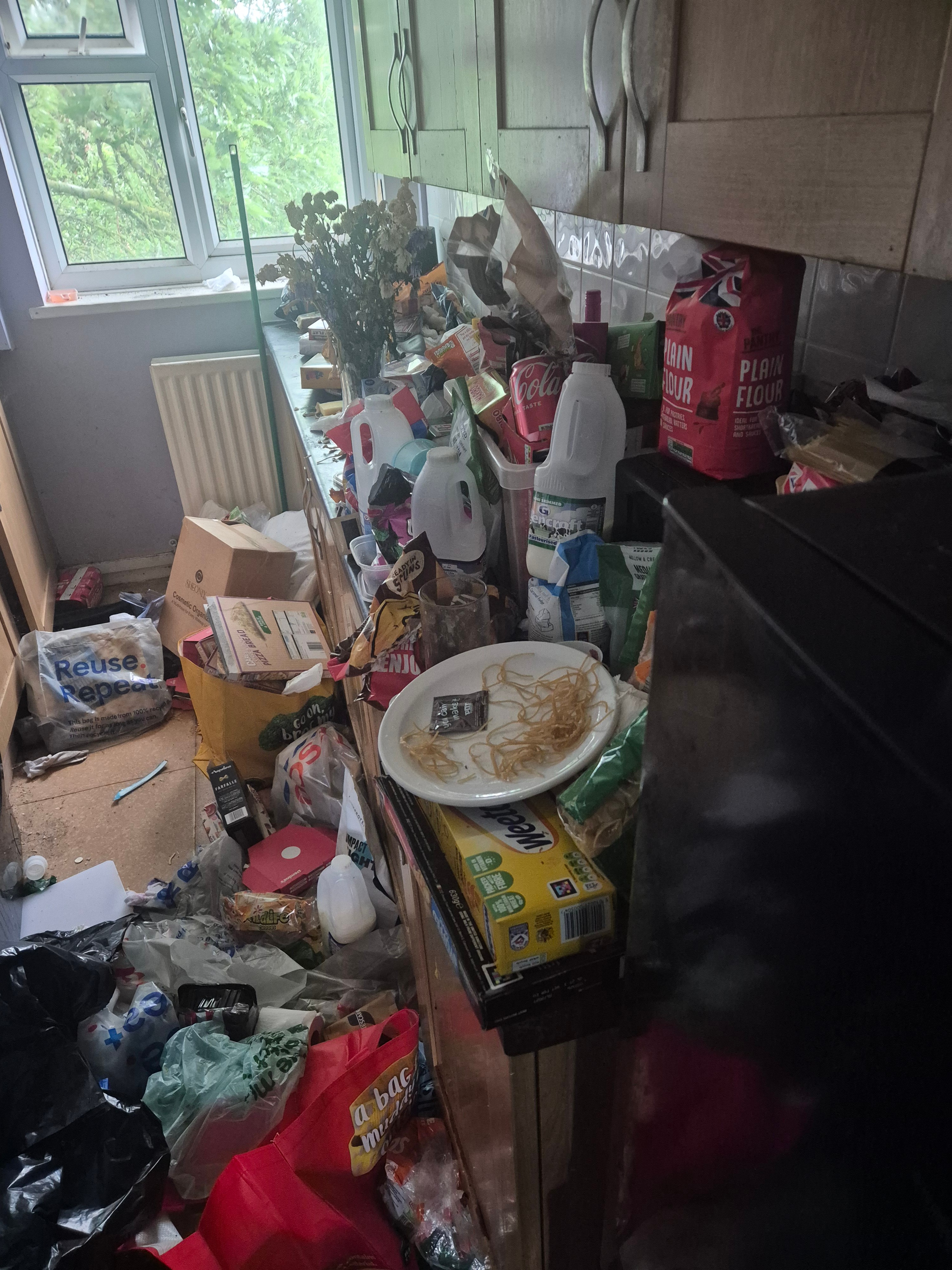 Before: hoarder clearance job 1, North East